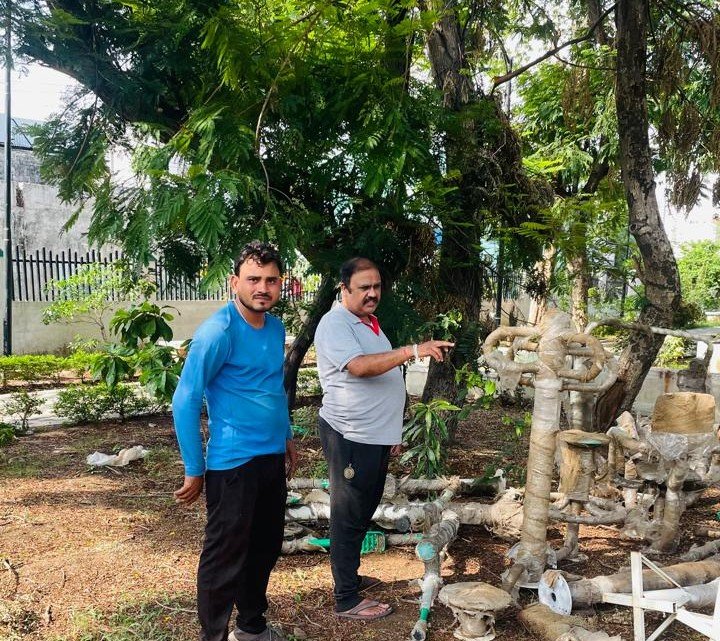गार्डन में लग रहा है ओपन जिम नागरिक हुए प्रसन्न